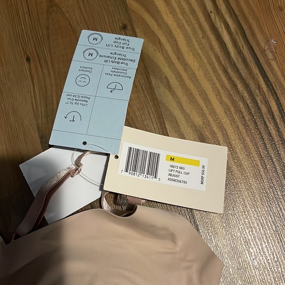 True & Co True Body Lift Full CupTriangle Adjustable Strap Bra Sizes Med & Lg - Picture 3 of 8